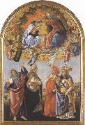 Sandro Botticelli Coronation of the Virgin,with Sts john the Evangelist,Augustine,jerome and Eligius or San Marco Altarpiece (mk36) Germany oil painting artist